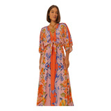 Vestido Longo Estampado Sicilia
