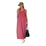 Vestido Longo Estonado Malha