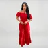 Vestido Longo Evangelico Ciganinha Fluido Moda Luxo Festa