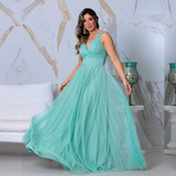 Vestido Longo Evase Coracao