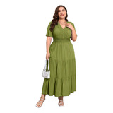 Vestido Longo Feminino Acinturado