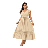 Vestido Longo Feminino Acinturado