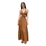 Vestido Longo Feminino Amarracao