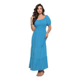 Vestido Longo Feminino Ciganinha Moda Evangélica Festa Luxo