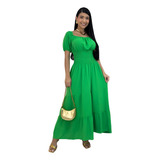 Vestido Longo Feminino Ciganinha Moda Evangélica Festa Luxo