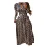 Vestido Longo Feminino Com Bandagem De Manga Comprida E629 E