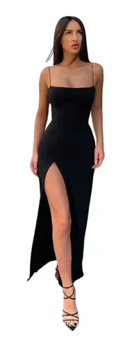 Vestido Longo Feminino Com