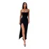 Vestido Longo Feminino Com Fenda Elegante Estiloso Festa 