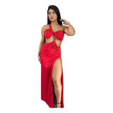 Vestido Longo Feminino Com