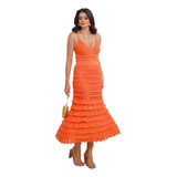 Vestido Longo Feminino Croche