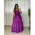 Vestido Longo Feminino Drapeado Usado Tam M - 38/40 Tam G-42