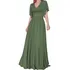 Vestido Longo Feminino Elegante Com Manga Flare