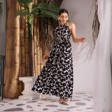 Vestido Longo Feminino Estampado