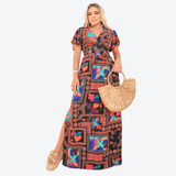 Vestido Longo Feminino Estampado