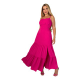 Vestido Longo Feminino Fenda