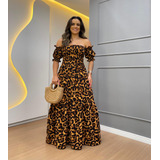 Vestido Longo Feminino Lastex Ciganinha Tomara Que Caia