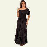 Vestido Longo Feminino Manga