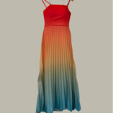 Vestido Longo Feminino Plissado