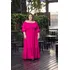 Vestido Longo Feminino Plus Size Manga Comprida Festas