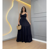 Vestido Longo Feminino Viscose