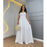 Vestido Longo Feminino Viscose