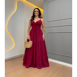 Vestido Longo Feminino Viscose