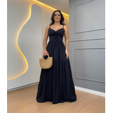 Vestido Longo Feminino Viscose
