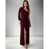 Vestido Longo Fenda Manga