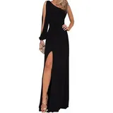 Vestido Longo Fenda Manga