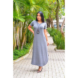 Vestido Longo Fenda Na