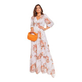 Vestido Longo Festa Floral