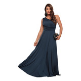 Vestido Longo Festa Madrinha Convidada Sem Brilho Ombro Só