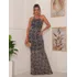 Vestido Longo Festa Sereia Marsala Frente Unica Simples