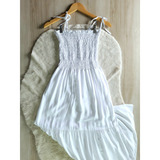 Vestido Longo Franzido Lastex