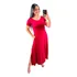 Vestido Longo Gola Canoa Com Bolso E Fenda