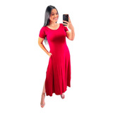 Vestido Longo Gola Canoa