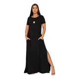 Vestido Longo Gola Canoa