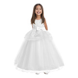 Vestido Longo Infantil Menina Princesa Renda Cinderela