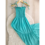 Vestido Longo Lastex Moda