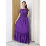 Vestido Longo Liso Festa