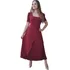Vestido Longo Longuete Evangélico Plissado Manga Comportado