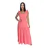 Vestido Longo Luxo Feminina Com Babada Na Mangas 