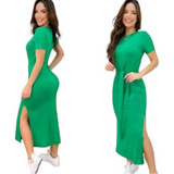 Vestido Longo Manga Bufante