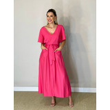 Vestido Longo Manguinha Estilo