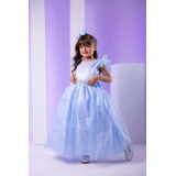 Vestido Longo Marie Azul - Daminha/ Noivinha/casamento/festa