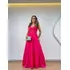 Vestido Longo Mini Decote V - Lastex + Frete Gratis