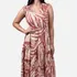 Vestido Longo Modas Femininas Maya Ombro Franzido Regulável