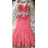 Vestido Longo Na Renda, Forro Acetinado, Corpo Corselete.