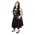 Vestido Longo Plus Size Preto Vinil Bilhoso Sexy Dark Gótico