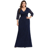 Vestido Longo Renda 82 Plus Size Festa Madrinha Noite Civil